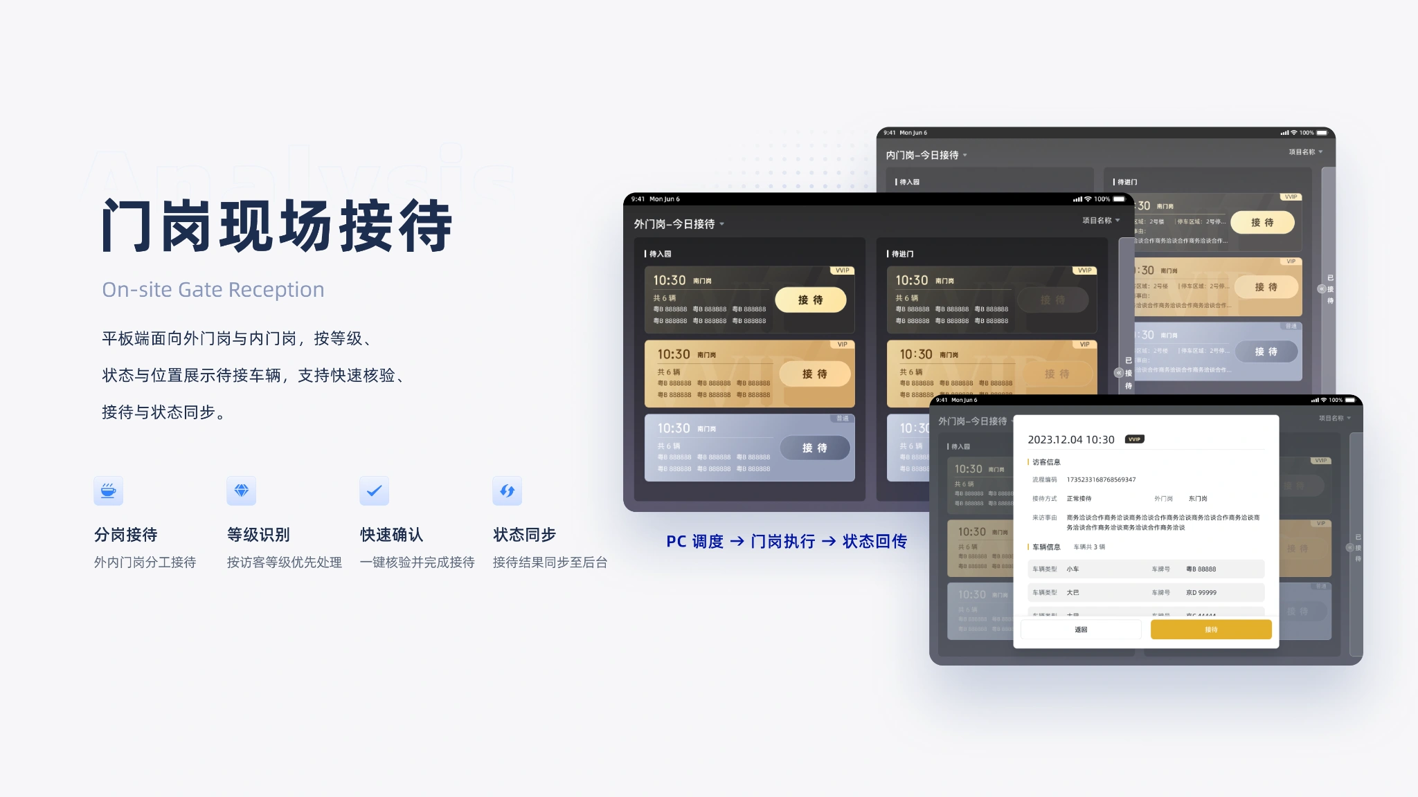 企业级运营平台 UX/UI 设计 · 门岗现场接待